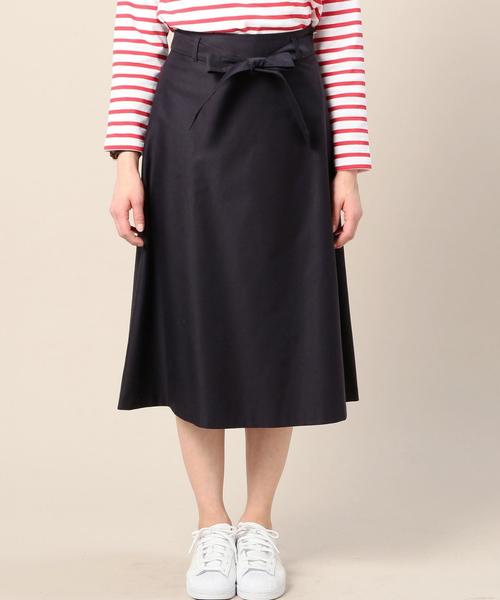 BEAUTY&YOUTH UNITED ARROWS（ビューティーアンドユースユナイテッドアローズ）の「BY コットンモールスキンフレアベルトスカート◆（スカート・レディース・ベージュ/ネイビー・SMALL/MEDIUM）」の4枚目の写真
