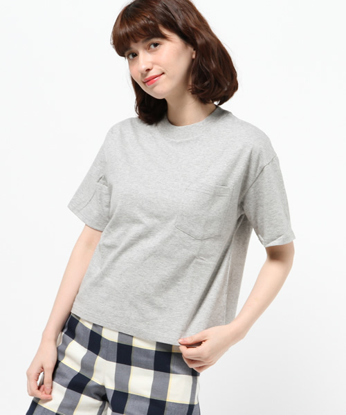 WEGO（ウィゴー）の「WEGO/コットンワイドハイネックTシャツ（Tシャツ/カットソー・レディース・杢グレー/オレンジ/ホワイト・FREE）」の13枚目の写真