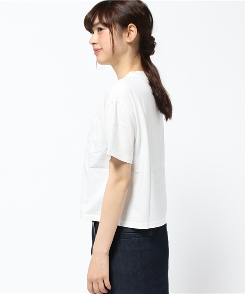 WEGO（ウィゴー）の「WEGO/コットンワイドハイネックTシャツ（Tシャツ/カットソー・レディース・杢グレー/オレンジ/ホワイト・FREE）」の5枚目の写真