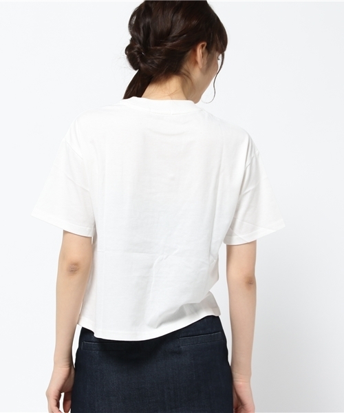 WEGO（ウィゴー）の「WEGO/コットンワイドハイネックTシャツ（Tシャツ/カットソー・レディース・杢グレー/オレンジ/ホワイト・FREE）」の6枚目の写真