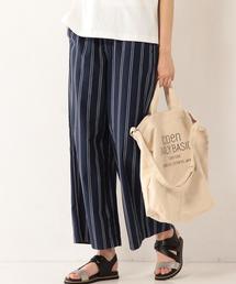coen | 【スマイルプライス】ストライプリラックスワイドパンツ(その他パンツ)