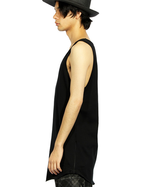 ８(eight)（エイト）の「国産ロング丈タンクトップ（タンクトップ・メンズ・グレー/ホワイト/ブラック・LARGE/MEDIUM/X-LARGE/SMALL）」の7枚目の写真