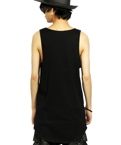 ８(eight)（エイト）の「国産ロング丈タンクトップ（タンクトップ・メンズ・グレー/ホワイト/ブラック・LARGE/MEDIUM/X-LARGE/SMALL）」の8枚目の写真