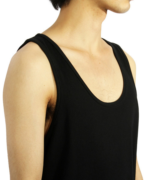 ８(eight)（エイト）の「国産ロング丈タンクトップ（タンクトップ・メンズ・グレー/ホワイト/ブラック・LARGE/MEDIUM/X-LARGE/SMALL）」の15枚目の写真