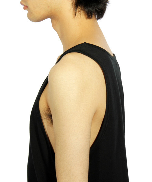 ８(eight)（エイト）の「国産ロング丈タンクトップ（タンクトップ・メンズ・グレー/ホワイト/ブラック・LARGE/MEDIUM/X-LARGE/SMALL）」の17枚目の写真