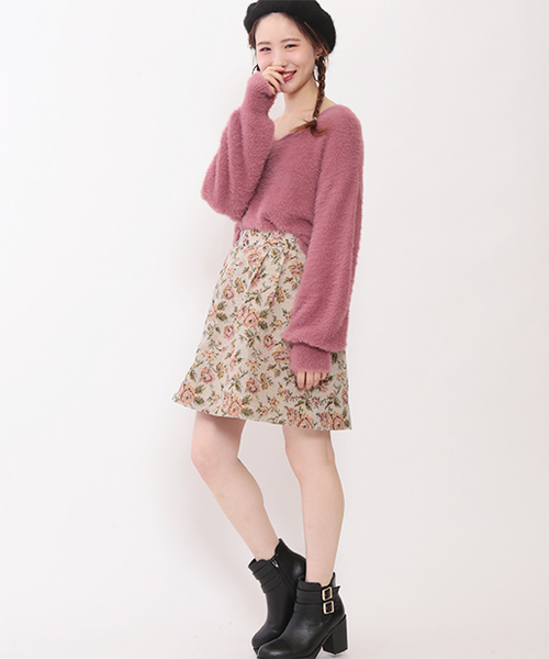 one after another NICE CLAUP（ワンアフターアナザーナイスクラップ）の「ふわふわニット（ニット/セーター・レディース・ブラウン/ピンク/ベージュ/アイボリー・FREE）」の6枚目の写真