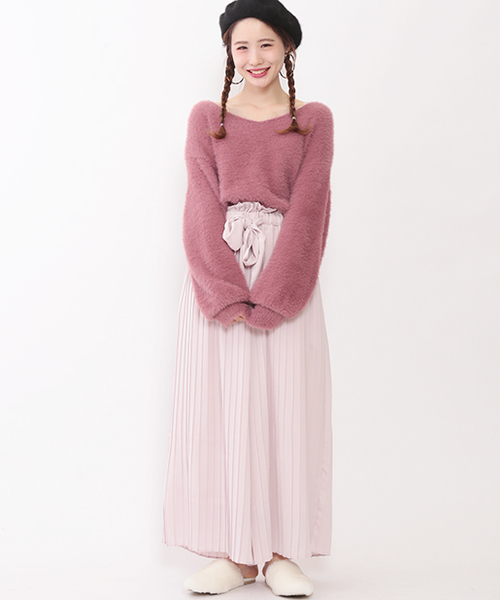 one after another NICE CLAUP（ワンアフターアナザーナイスクラップ）の「ふわふわニット（ニット/セーター・レディース・ブラウン/ピンク/ベージュ/アイボリー・FREE）」の7枚目の写真