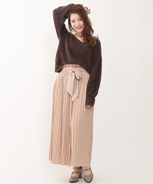 one after another NICE CLAUP（ワンアフターアナザーナイスクラップ）の「ふわふわニット（ニット/セーター・レディース・ブラウン/ピンク/ベージュ/アイボリー・FREE）」の14枚目の写真