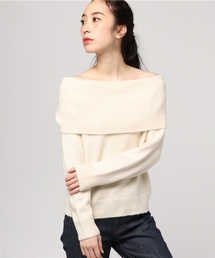 mysty woman | ストレッチ太巾オフショルダー(ニット/セーター)