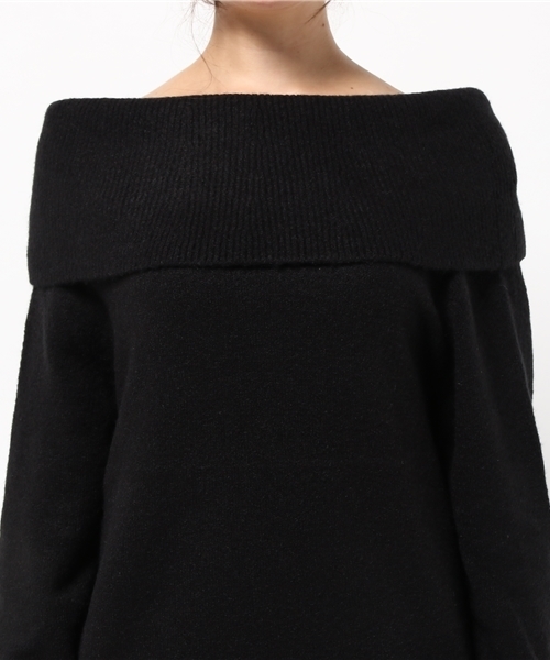 mysty woman（ミスティウーマン）の「ストレッチ太巾オフショルダー（ニット/セーター・レディース・ブラック/ライトベージュ/ピンク系その他/トップグレー/アイボリー/ネイビー・FREE）」の10枚目の写真