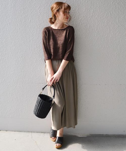 SHIPS（シップス）の「ジャージーラップスカーチョ◇（その他パンツ・レディース・オリーブ/ブラウン/ダークブルー・ONE SIZE）」の7枚目の写真