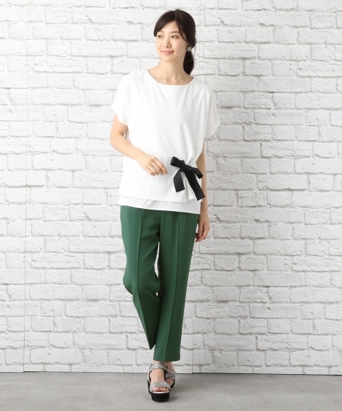 LEPSIM（レプシィム）の「ハイウエストピンタックパンツ　759070（その他パンツ・レディース・ライトベージュ/ブラック/グリーン・LARGE/MEDIUM）」の6枚目の写真