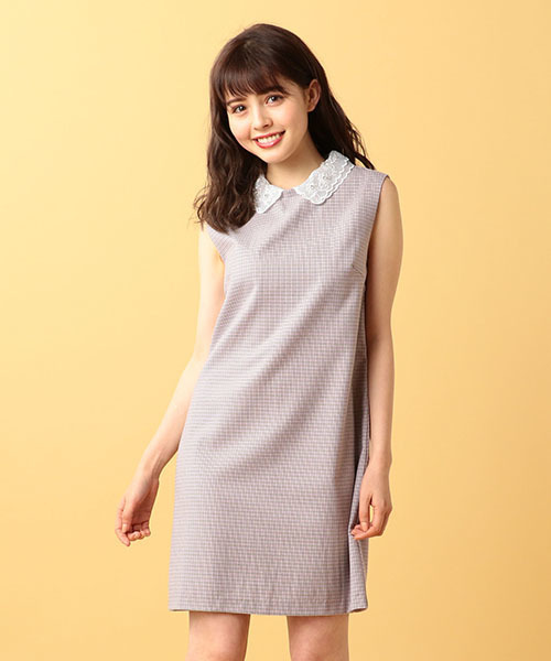 美品☆miiaビジューワンピース MIIA（ミーア）の「ビジューカラーサックワンピース（ワンピース