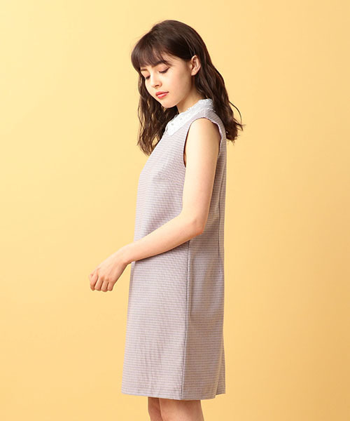 美品☆miiaビジューワンピース MIIA（ミーア）の「ビジューカラーサックワンピース（ワンピース