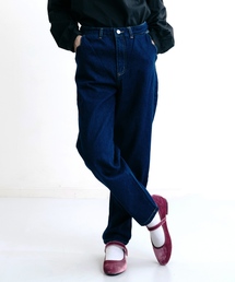 MERLOT | デニム配色スカラップポケットテーパードパンツ000-5527(デニムパンツ)