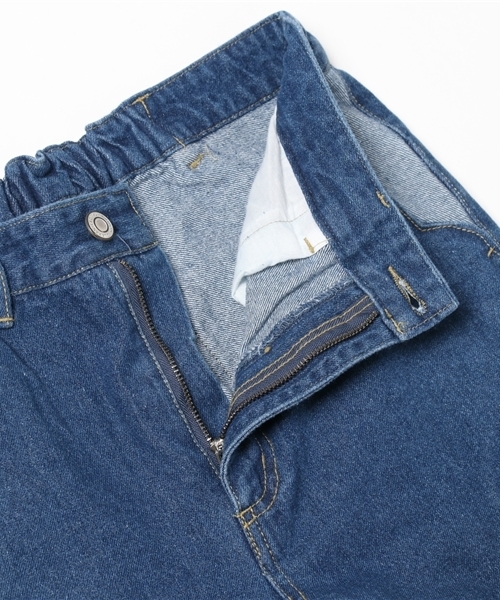 MERLOT（メルロー）の「デニム配色スカラップポケットテーパードパンツ000-5527（デニムパンツ・レディース・ブルー/ネイビー・FREE）」の11枚目の写真