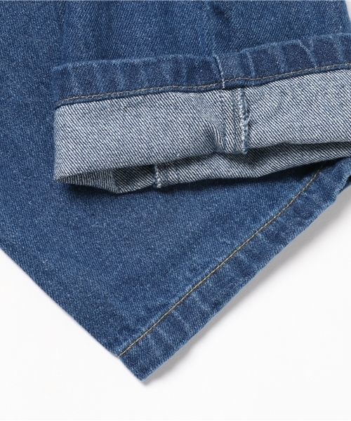 MERLOT（メルロー）の「デニム配色スカラップポケットテーパードパンツ000-5527（デニムパンツ・レディース・ブルー/ネイビー・FREE）」の12枚目の写真