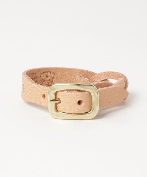 IL BISONTE（イルビゾンテ）の「IL BISONTE / ORIGINAL LEATHER / BRACELET（ブレスレット・レディース・ブラック/ダークブラウン/グレー/ネイビー/オリーブ/レッド/ナチュラル/ライトブラウン/グリーン/オレンジ/レンガ・2/1）」の5枚目の写真
