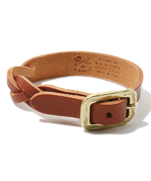 IL BISONTE（イルビゾンテ）の「IL BISONTE / ORIGINAL LEATHER / BRACELET（ブレスレット・レディース・ブラック/ダークブラウン/グレー/ネイビー/オリーブ/レッド/ナチュラル/ライトブラウン/グリーン/オレンジ/レンガ・2/1）」の10枚目の写真