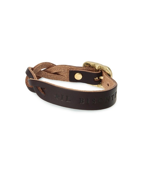 IL BISONTE(イルビゾンテ)の「IL BISONTE / ORIGINAL LEATHER / ブレスレット(ブレスレット・レディース・ブラック/ダークブラウン/グレー/ネイビー/オリーブ/レッド/ナチュラル/ライトブラウン/グリーン/オレンジ/レンガ・2/1)」の3枚目の写真