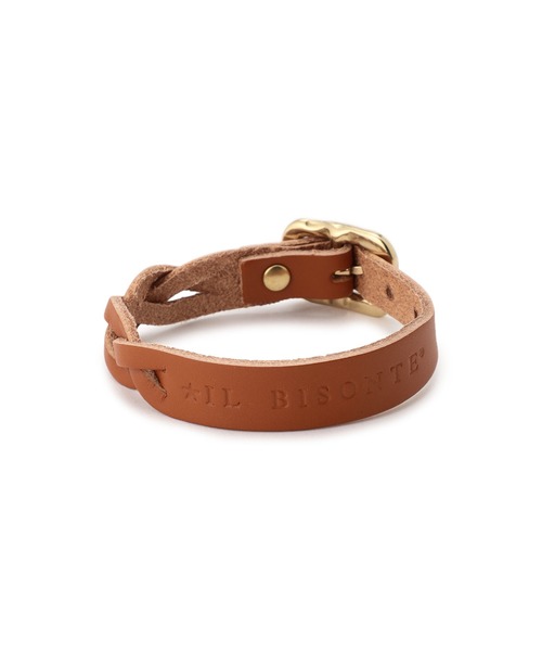 IL BISONTE(イルビゾンテ)の「IL BISONTE / ORIGINAL LEATHER / ブレスレット(ブレスレット・レディース・ブラック/ダークブラウン/グレー/ネイビー/オリーブ/レッド/ナチュラル/ライトブラウン/グリーン/オレンジ/レンガ・2/1)」の4枚目の写真