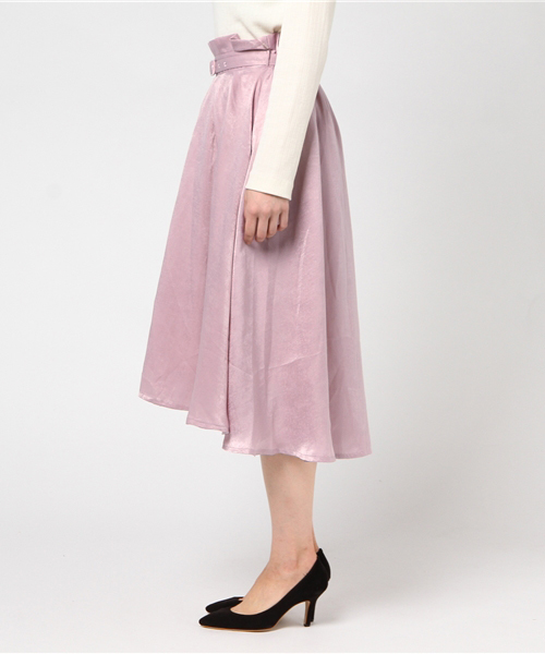 one after another NICE CLAUP（ワンアフターアナザーナイスクラップ）の「ツヤツヤスカート（スカート・レディース・ピンク/ボルドー/ドット/ベージュ・FREE）」の20枚目の写真