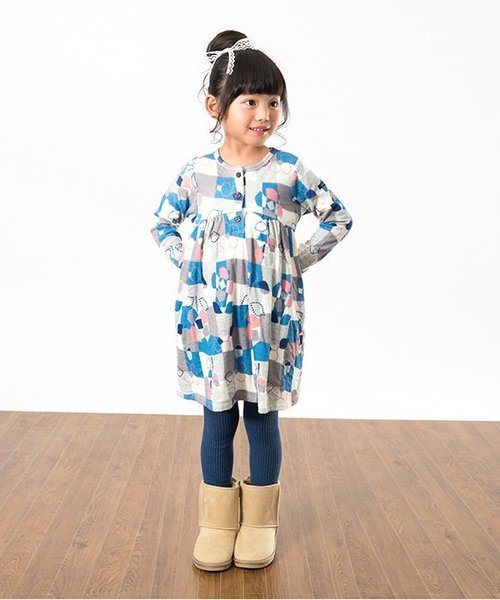 Ampersand(アンパサンド)の「メランジリブスパッツ(レギンス/スパッツ・キッズ・エメラルド/ワインレッド/ブルー/グレー/チャコール・110/100/120/90/140/80)」の16枚目の写真