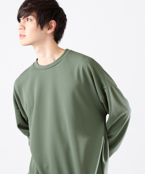 MONO-MART（モノマート）の「ドロップショルダーアスレジャースウェット（スウェット・メンズ・ホワイト/ブラック/ブルー/ワイン/チャコール/イエロー/カーキ/ピンク・FREE）」の5枚目の写真