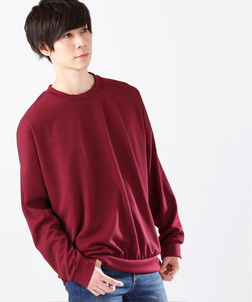 MONO-MART（モノマート）の「ドロップショルダーアスレジャースウェット（スウェット・メンズ・ホワイト/ブラック/ブルー/ワイン/チャコール/イエロー/カーキ/ピンク・FREE）」の8枚目の写真