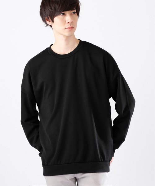 MONO-MART（モノマート）の「ドロップショルダーアスレジャースウェット（スウェット・メンズ・ホワイト/ブラック/ブルー/ワイン/チャコール/イエロー/カーキ/ピンク・FREE）」の3枚目の写真