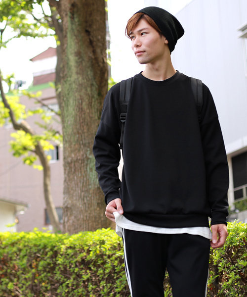 MONO-MART（モノマート）の「ドロップショルダーアスレジャースウェット（スウェット・メンズ・ホワイト/ブラック/ブルー/ワイン/チャコール/イエロー/カーキ/ピンク・FREE）」の14枚目の写真