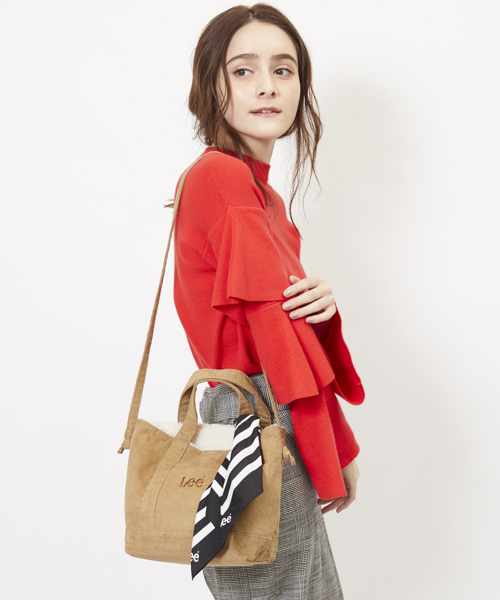 Lee（リー）の「【Lee×SMIRNASLI】Reversible Mini Tote（トートバッグ・レディース・キャメル/ベージュ/ピンク/ネイビー/ブルー/グレー・FREE/フリー）」の10枚目の写真