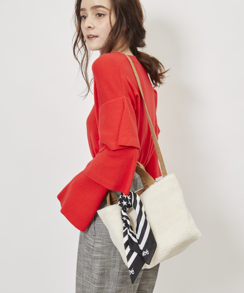 Lee（リー）の「【Lee×SMIRNASLI】Reversible Mini Tote（トートバッグ・レディース・キャメル/ベージュ/ピンク/ネイビー/ブルー/グレー・FREE/フリー）」の9枚目の写真