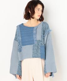 Another Edition | レース×ケーブル パッチワークプルオーバー(ニット/セーター)