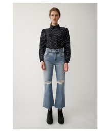 MOUSSY | HW CUT OFF FLARE(デニムパンツ)