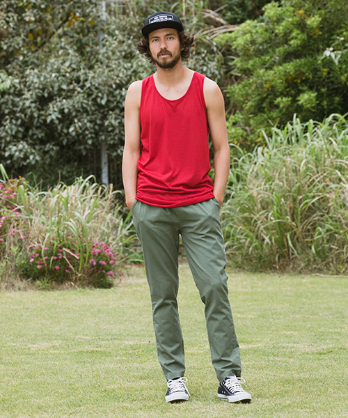 CAMBIO(カンビオ)の「mta374-TR Tenjiku Long Length Round Tank Top タンクトップ(タンクトップ・メンズ・ホワイト/ブラック/ブラック×ホワイト/レッド・M/L)」の9枚目の写真