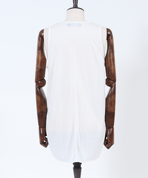 CAMBIO(カンビオ)の「mta374-TR Tenjiku Long Length Round Tank Top タンクトップ(タンクトップ・メンズ・ホワイト/ブラック/ブラック×ホワイト/レッド・M/L)」の14枚目の写真