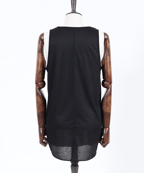 CAMBIO(カンビオ)の「mta374-TR Tenjiku Long Length Round Tank Top タンクトップ(タンクトップ・メンズ・ホワイト/ブラック/ブラック×ホワイト/レッド・M/L)」の8枚目の写真