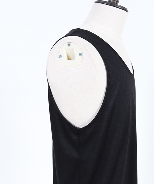 CAMBIO(カンビオ)の「mta374-TR Tenjiku Long Length Round Tank Top タンクトップ(タンクトップ・メンズ・ホワイト/ブラック/ブラック×ホワイト/レッド・M/L)」の12枚目の写真