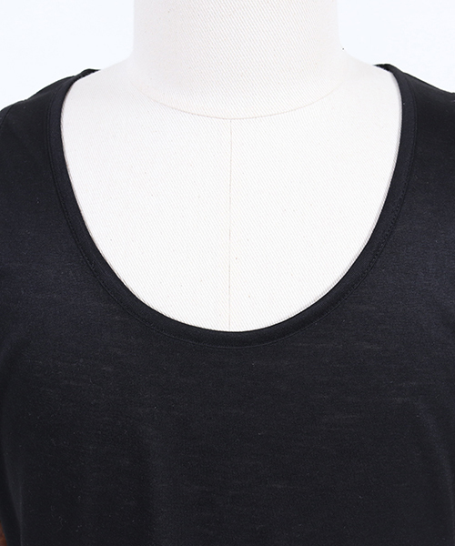 CAMBIO(カンビオ)の「mta374-TR Tenjiku Long Length Round Tank Top タンクトップ(タンクトップ・メンズ・ホワイト/ブラック/ブラック×ホワイト/レッド・M/L)」の18枚目の写真