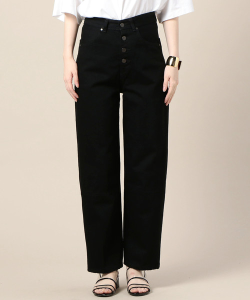 BEAUTY&YOUTH UNITED ARROWS(ビューティーアンドユースユナイテッドアローズ)の「BY ブラックデニムボタンフライパンツ о(デニムパンツ・レディース・ブラック・MEDIUM/SMALL)」の7枚目の写真