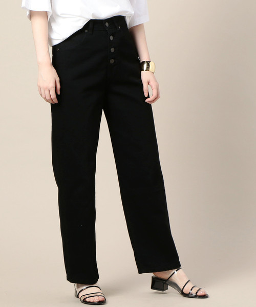 BEAUTY&YOUTH UNITED ARROWS(ビューティーアンドユースユナイテッドアローズ)の「BY ブラックデニムボタンフライパンツ о(デニムパンツ・レディース・ブラック・MEDIUM/SMALL)」の10枚目の写真