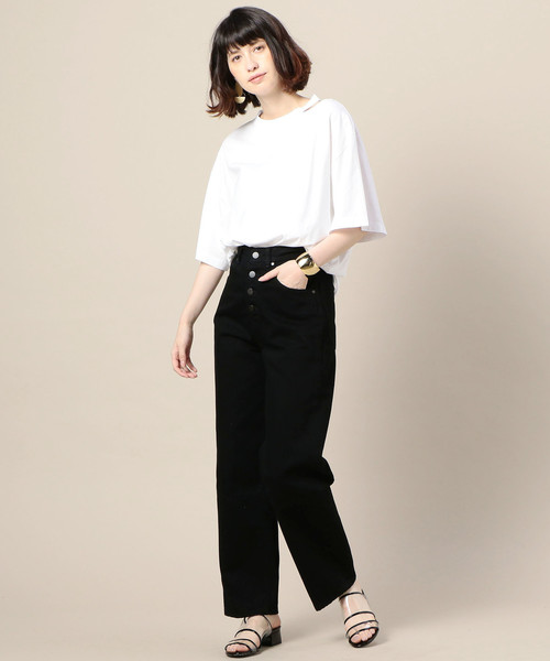 BEAUTY&YOUTH UNITED ARROWS（ビューティーアンドユースユナイテッドアローズ）の「BY ブラックデニムボタンフライパンツ ◆（デニムパンツ・レディース・ブラック・SMALL/MEDIUM）」の9枚目の写真