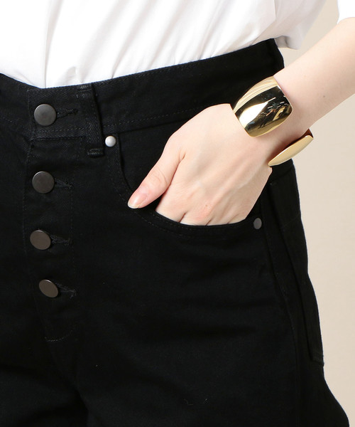 BEAUTY&YOUTH UNITED ARROWS（ビューティーアンドユースユナイテッドアローズ）の「BY ブラックデニムボタンフライパンツ ◆（デニムパンツ・レディース・ブラック・SMALL/MEDIUM）」の11枚目の写真