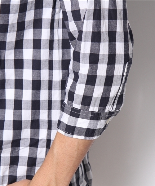 WHO'S WHO gallery（フーズフーギャラリー）の「グラデーション染BD7分シャツ（シャツ/ブラウス・メンズ・レッド/ブルー/ネイビー・MEDIUM/LARGE）」の12枚目の写真