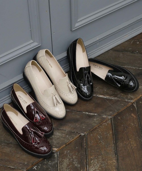 one after another NICE CLAUP(ワンアフターアナザーナイスクラップ)の「ウイングチップ厚底シューズ(ローファー・レディース・ブラック/ベージュ/ボルドー・SMALL/MEDIUM/LARGE)」の13枚目の写真