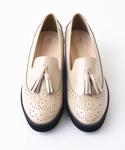 one after another NICE CLAUP(ワンアフターアナザーナイスクラップ)の「ウイングチップ厚底シューズ(ローファー・レディース・ブラック/ベージュ/ボルドー・SMALL/MEDIUM/LARGE)」の21枚目の写真