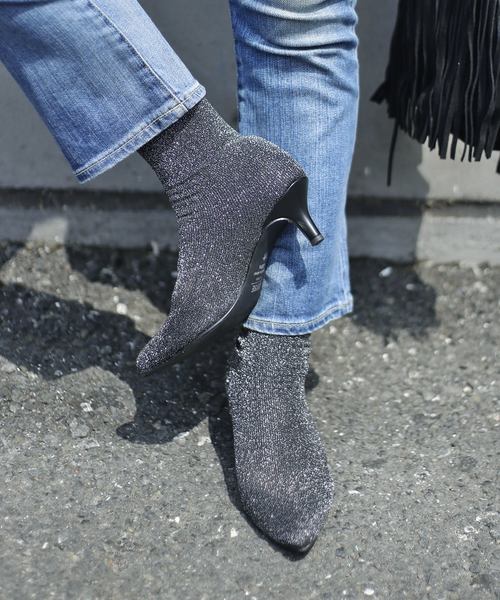 LE TALON（ルタロン）の「GRISE 5.5cmソックスショートブーツ