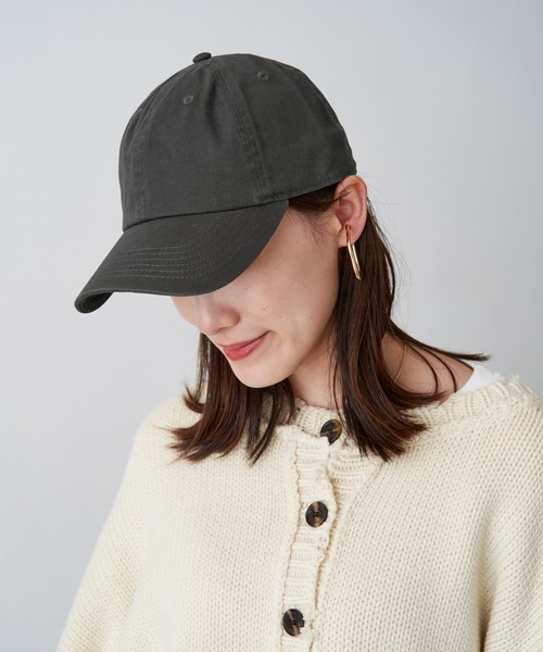 newhattan（ニューハッタン）の「【newhattan ニューハッタン】 キャップ STONE WASHED TWILL CAP（キャップ・レディース・チャコール/ライトブルー/ダークブルー/バーガンディー/カーキ/ブラック系その他/ダークブラウン/ブルー系その他2/グリーン系その他/ダークグリーン/ホワイト/ブルー系その他/オレンジ系その他/ラベンダー/オリーブ/ブラック・FREE）」の5枚目の写真
