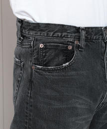 H BEAUTY&YOUTH ウォッシュド ブラックデニム ノープリーツパンツ 1200024F1643_l1_a004.jpg